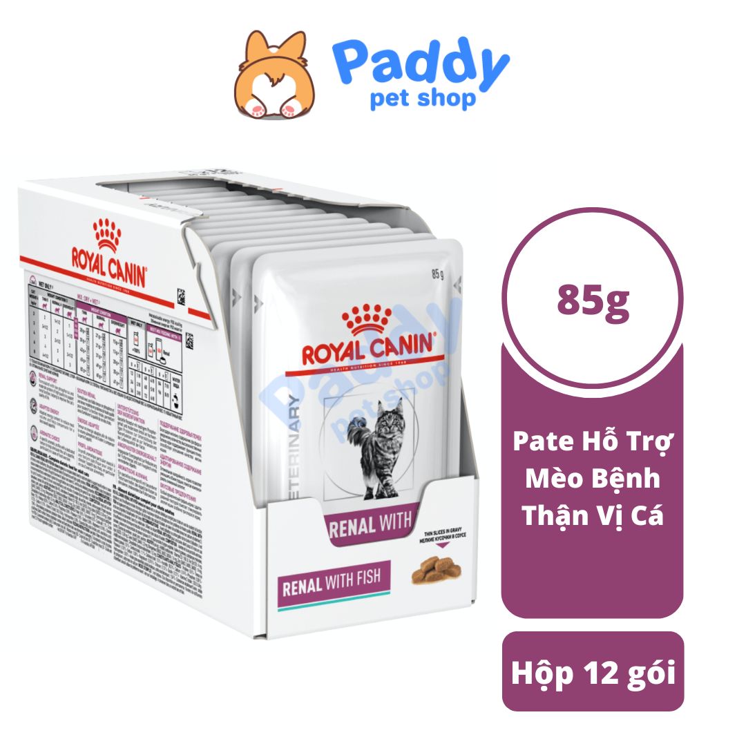 Pate Mèo Hỗ Trợ Thận Vị Cá Royal Canin Renal Cat 85g