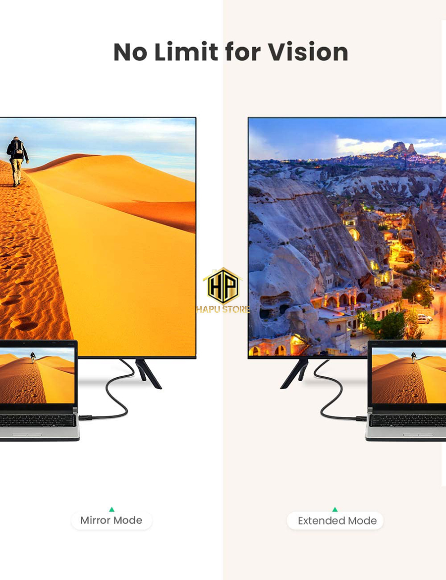 Cáp HDMI 2.1 Ugreen cao cấp độ phân giải 8K/60Hz - Hapustore