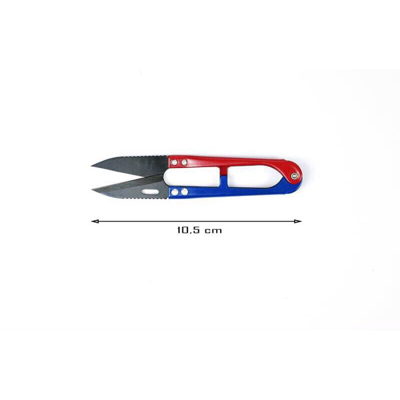 Kéo bấm chỉ răng cưa xanh đỏ YJL 198 lưỡi thép xịn