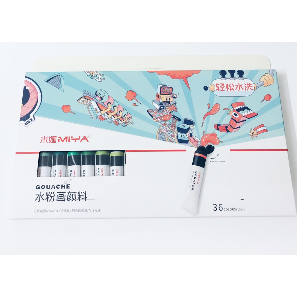 Set Gouache màu vẽ 12ml