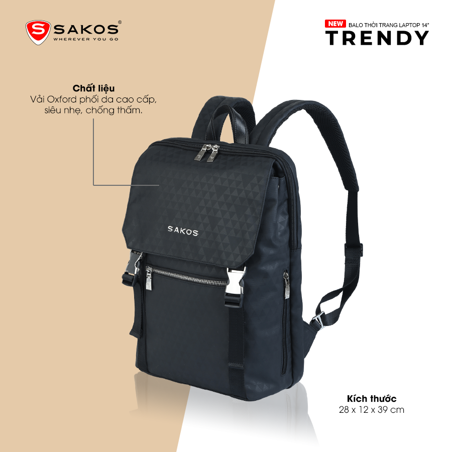 Balo Thời Trang SAKOS TRENDY (14 inch)