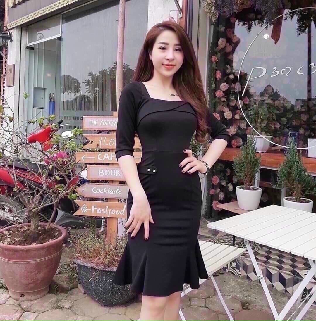 Đầm đuôi cá tay lỡ 5 màu đẹp như hình tt21