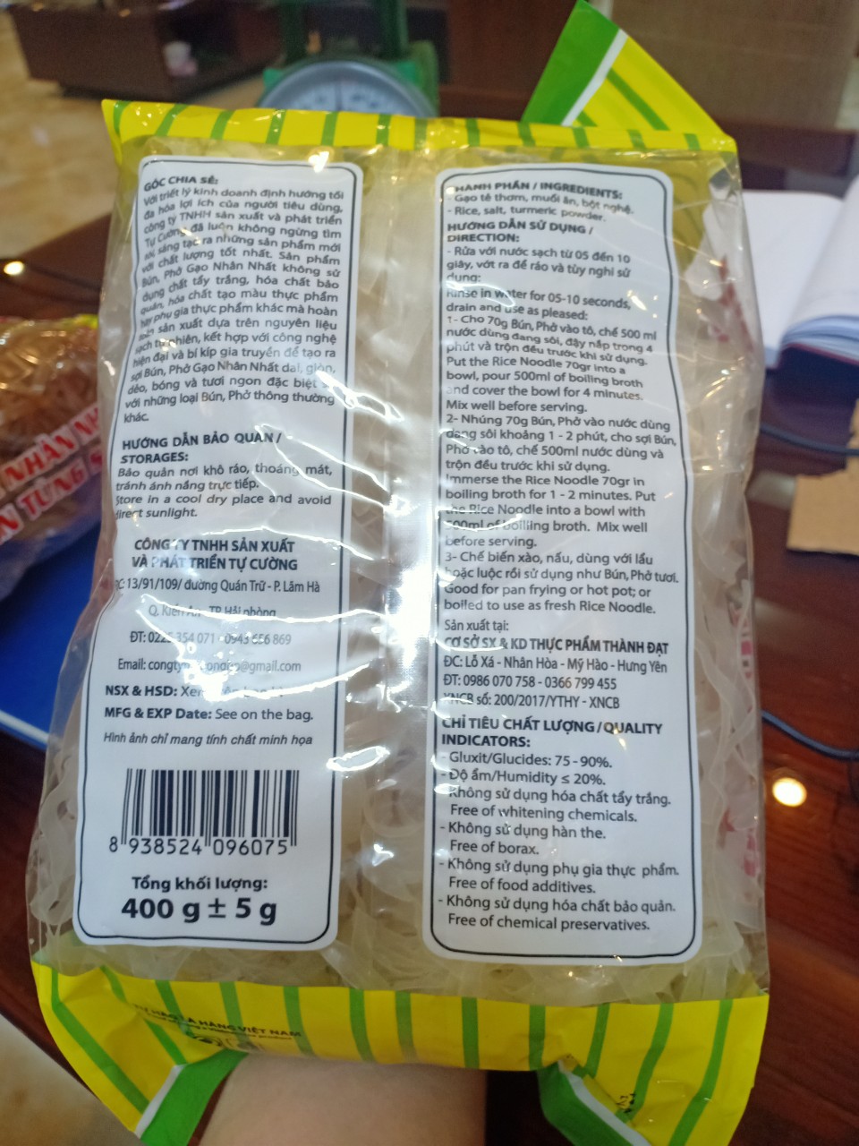 400 GRAM PHỞ GẠO HÀ NỘI