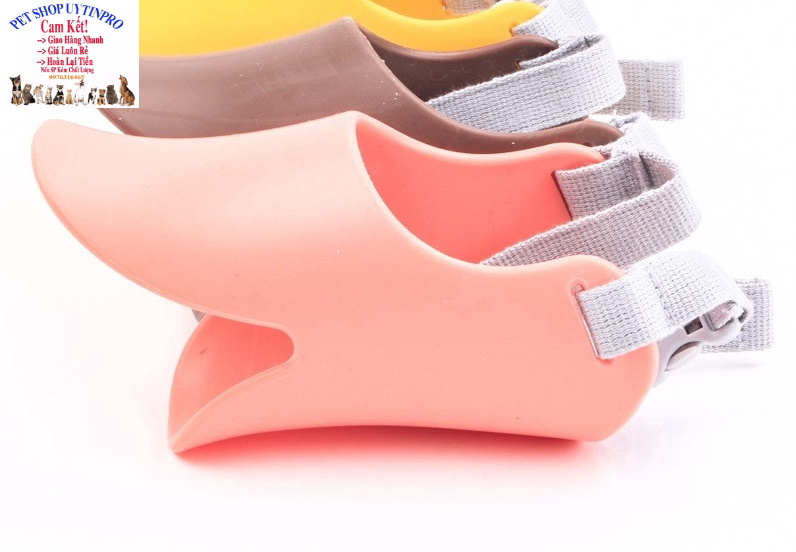 [Hoàn tiền 10%]  Rọ mõm Chó hình mỏ vịt Chất liệu nhựa dẻo an toàn Kèm dây đeo Giúp thú cưng Không Cắn phá Không ăn vật lạ - Pet shop Uytinpro