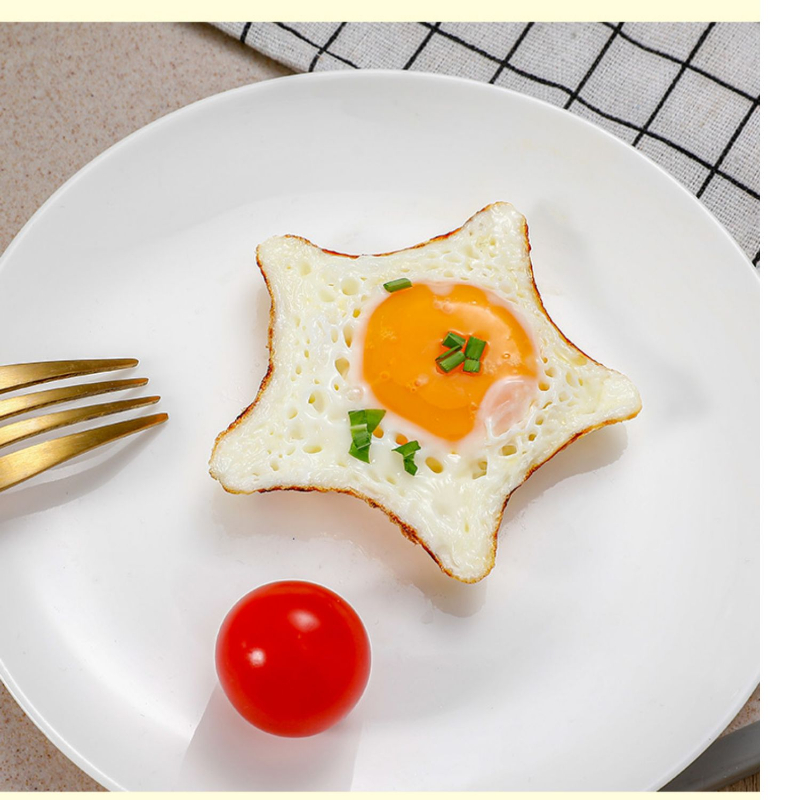 Chảo rán trứng mini, Chảo Chiên bữa sáng trái tim, chảo rán hình hoạt hình dễ thương khác nhau, Chất Liệu Thép Không Gỉ-HAUSE