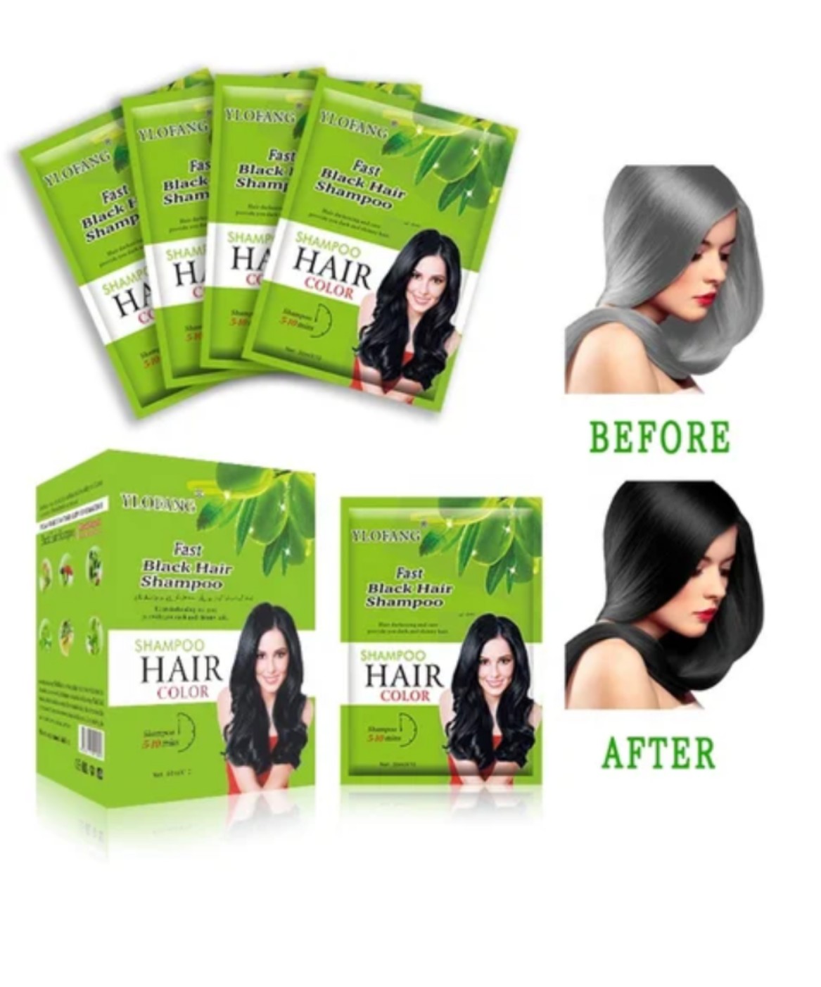 (Hcm) Gội là đen olive thái lan ( hộp 10 gói)