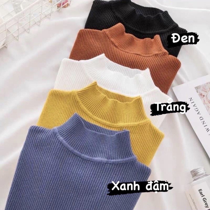 ÁO LEN CỔ 3 PHÂN cao cấp lên dáng ôm cực xinh áo len không xù basic dễ phối đồ