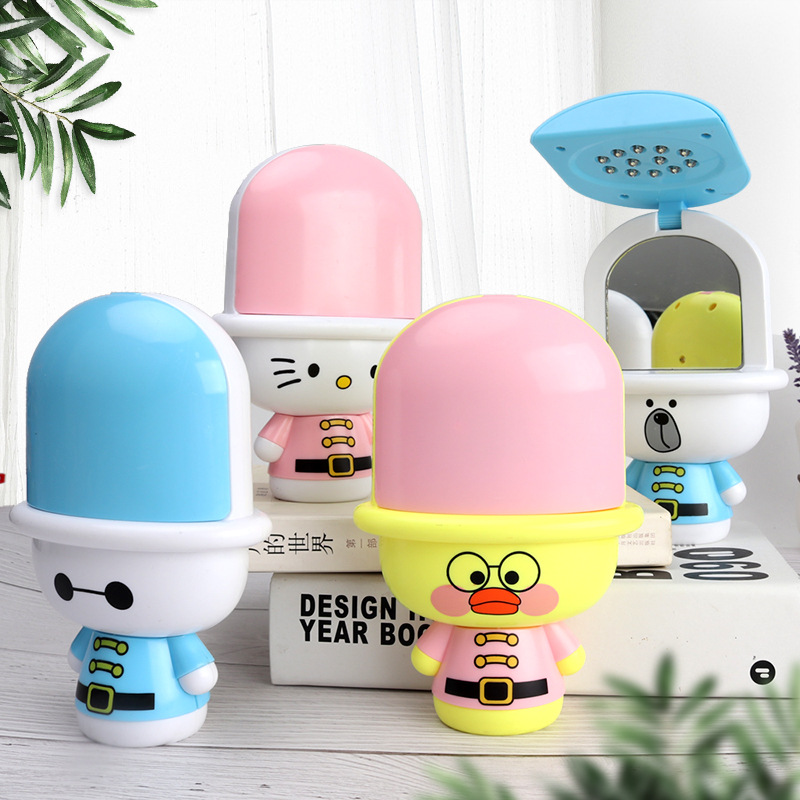 Đèn led để bàn có gương hình thú dễ thương