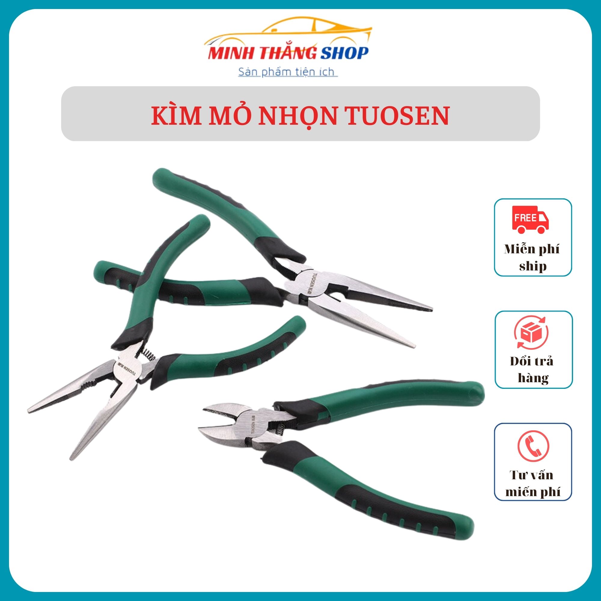 Kìm mỏ nhọn, kìm cắt - Tuosen
