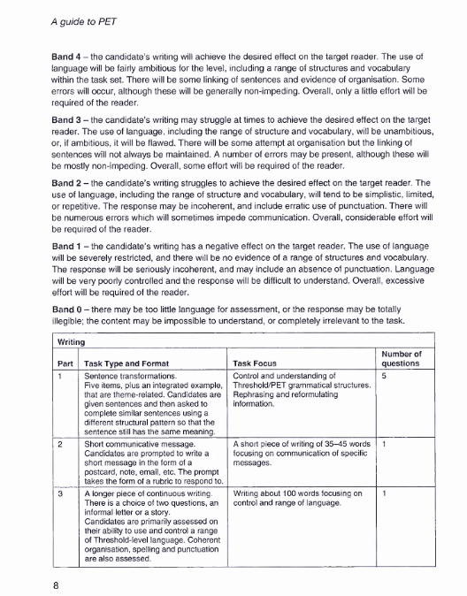 Cambridge Preliminary English Test - PET bộ 8 cuốn