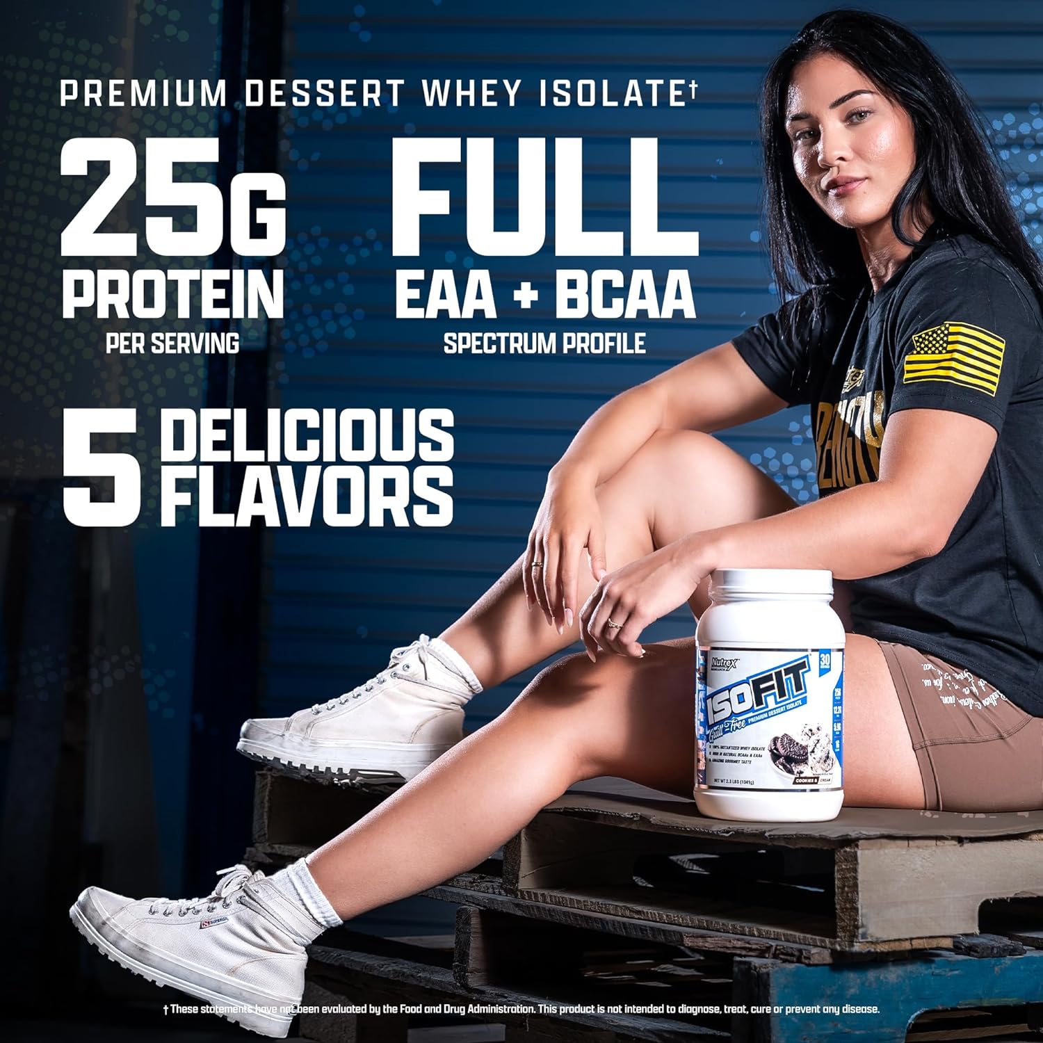 Nutrex Research IsoFit (70 Servings)  Whey Protein Powder Instantized 100% Whey Protein Isolate  Muscle Recovery, Lactose-Free, Gluten-Free  5lbs