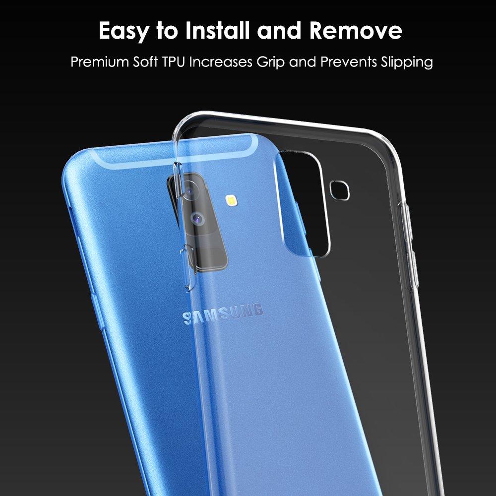 Ốp Silicon cho Samsung Galaxy A6 Plus Trong suốt (Loại A+ chống ố vàng)