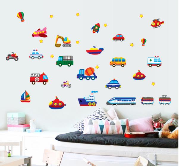 [HCM]Decal trang trí Xe Đoàn Tàu cho bé