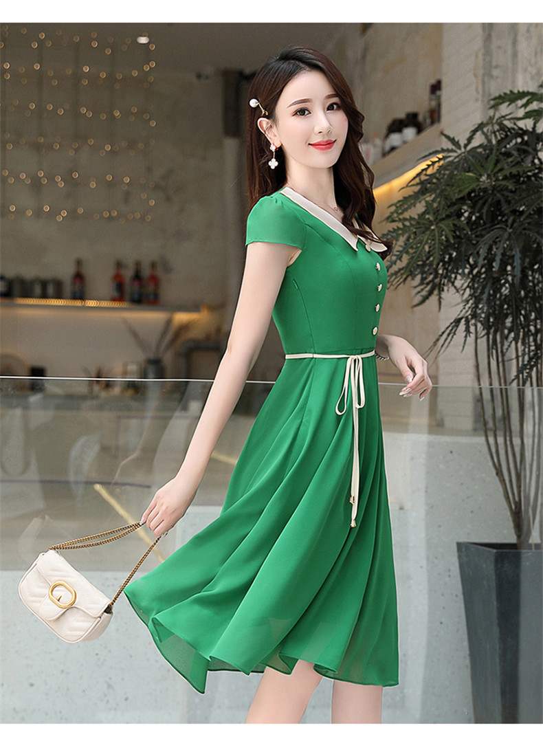 Đầm xòe dự tiệc cổ ve nhật duyên dáng sang trọng đủ size từ 38-71kg