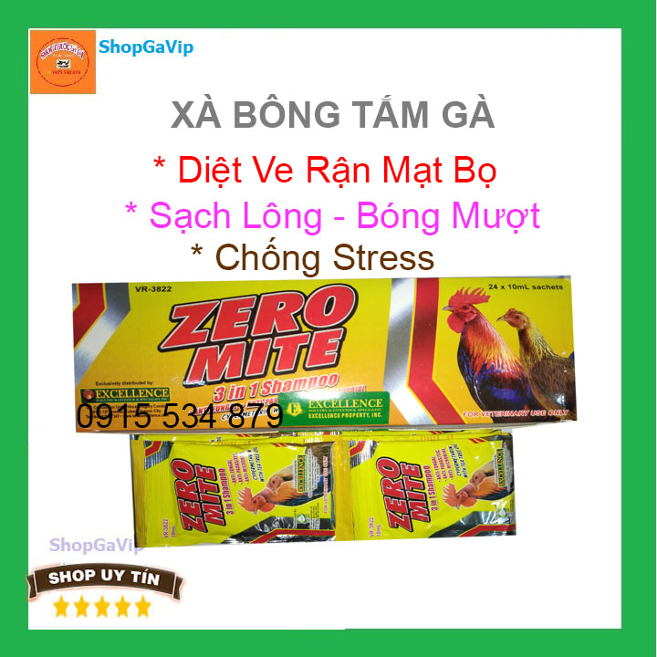 Zero mite xà bông tắm gà đá [ShopGaVip]