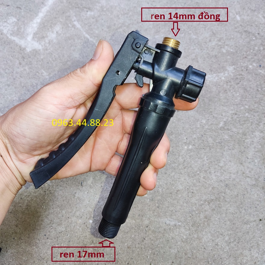 Tay cầm khóa bóp cho bình phun thuốc trừ sâu.