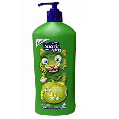 Sữa tắm gội xả 3in1 suave kids 532ml - hương táo, dừa, dưa hấu