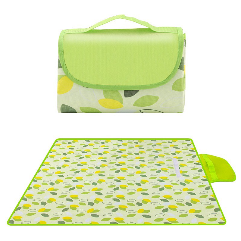 Thảm du lịch gấp gọn chống thấm, thảm picnic, thảm dã ngoại cao cấp họa tiết caro tiện lợi