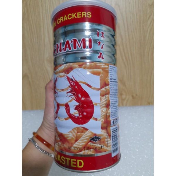 Bánh snack tôm Hanami lon 110g