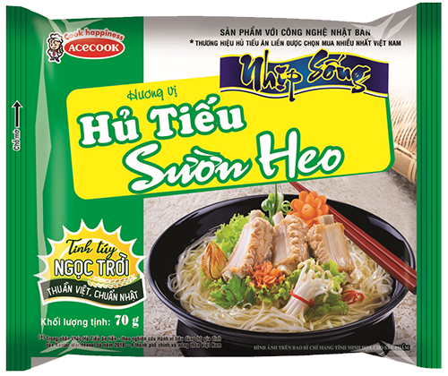 Thùng 30 Gói Hủ Tiếu Nam Vang Nhịp Sống Thương Hiệu Acecook Gói 70g