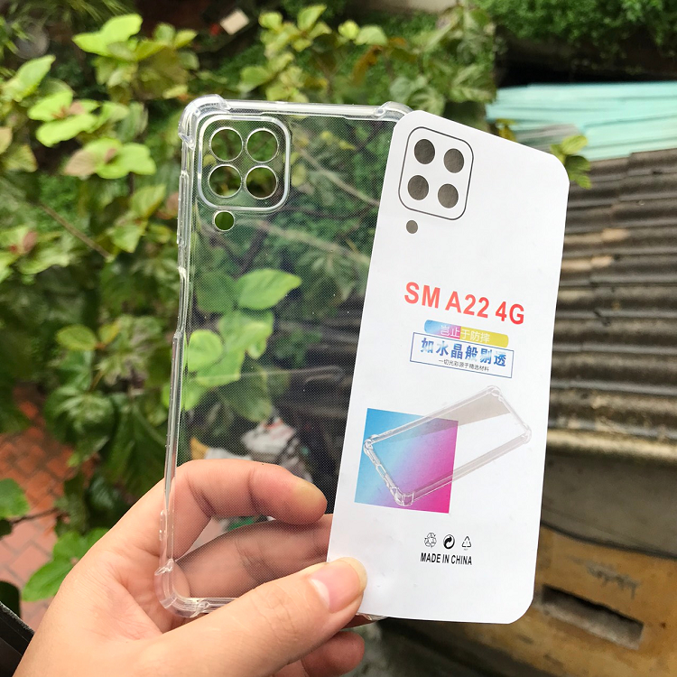Ốp Lưng Samsung A22 4G / M32 Dẻo Trong Suốt Chống Sốc 4 góc Bảo Vệ Camera A22 A22 4G