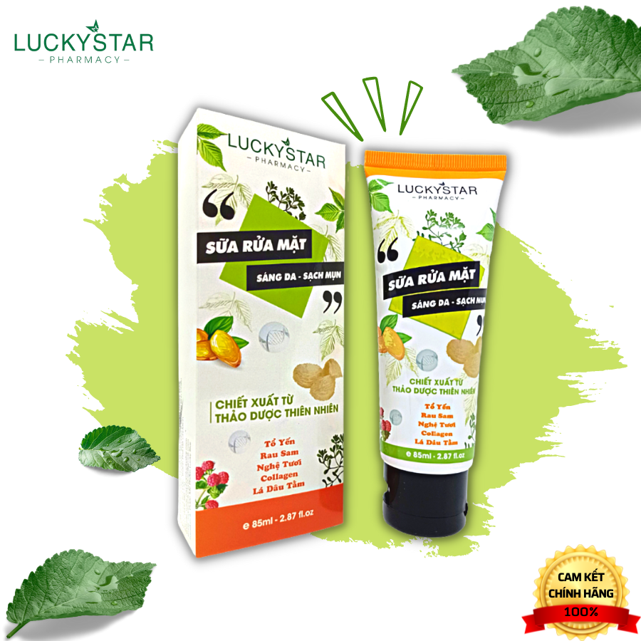 Sữa Rửa Mặt Thảo Dược Lucky Star  Tuýp*85ml