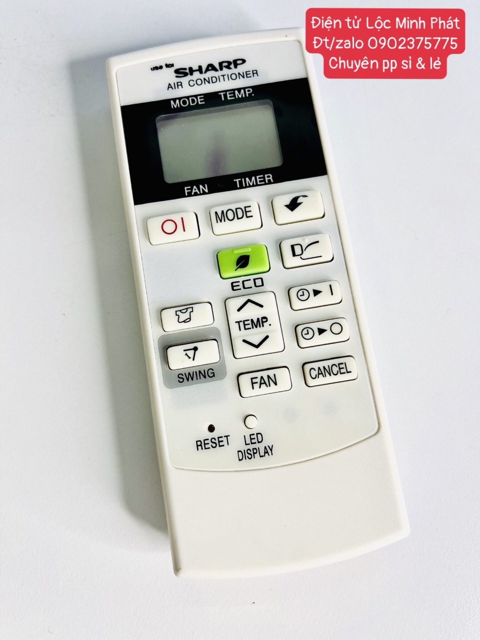Điều khiển Remote Điều Hòa Máy lạnh SHARP (nút xanh giữa)