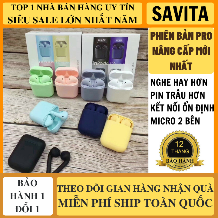 Tai Nghe Bluetooth Không Dây Bản Pro Nâng Cấp Pin Trâu Nghe Hay Hơn Hỗ Trợ Cho Mọi Dòng Máy, Âm Thanh Vòm, Cửa Sổ Kết Nối, Tai Nghe Bluetooth