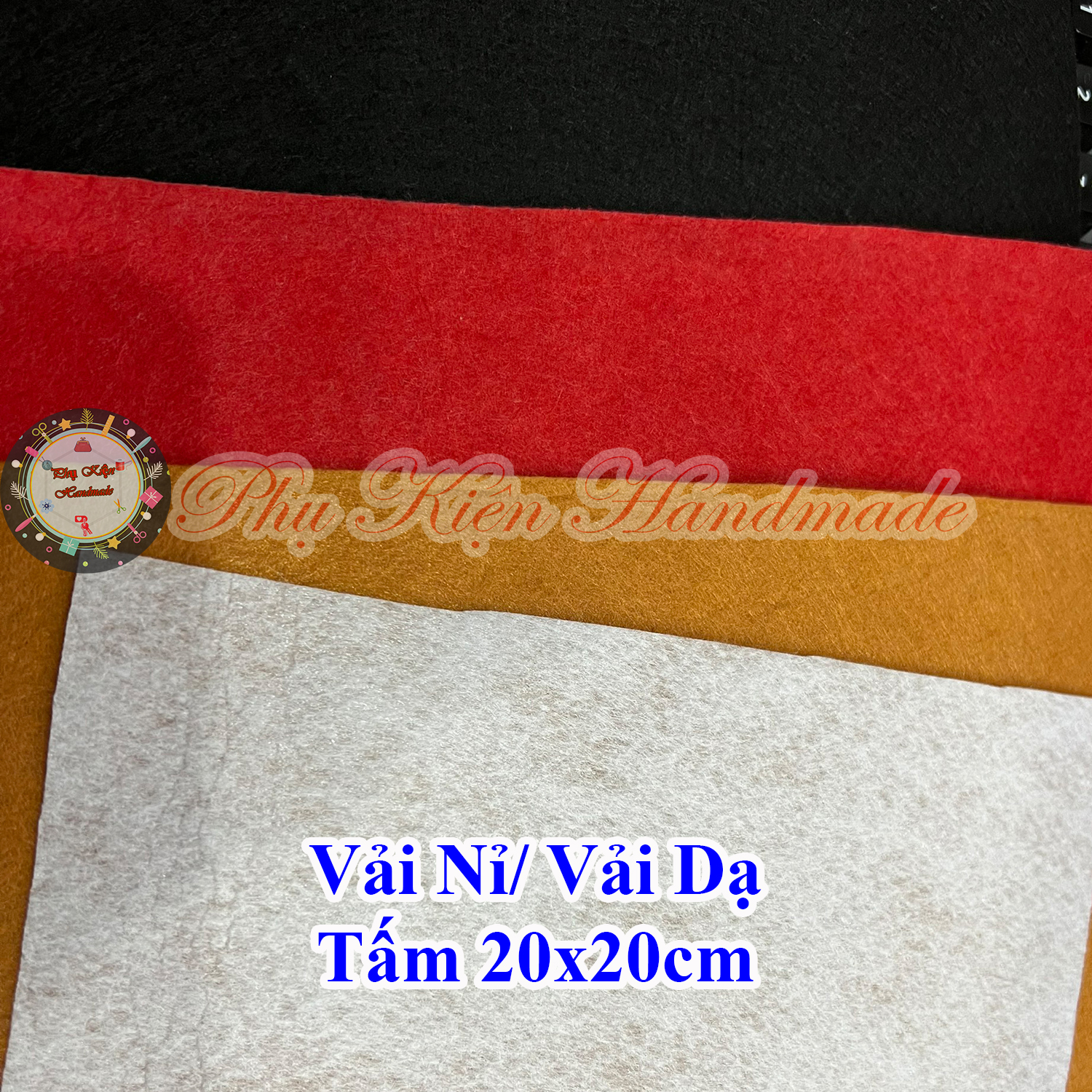 Vải nỉ/ vải dạ tấm 20x20cm làm handmade