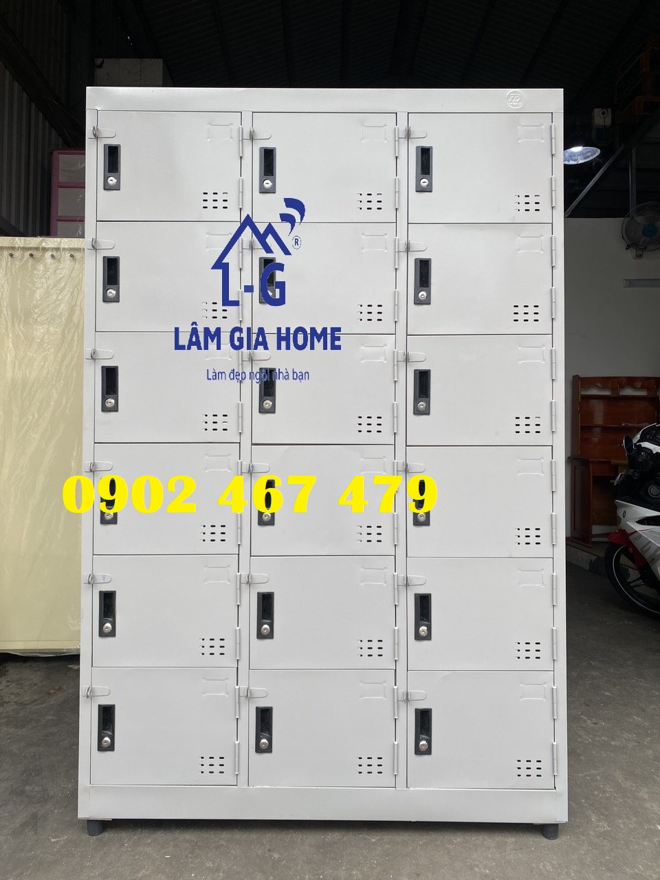 Tủ hồ sơ locker 18, 24, 30 cửa tĩnh điện có khóa