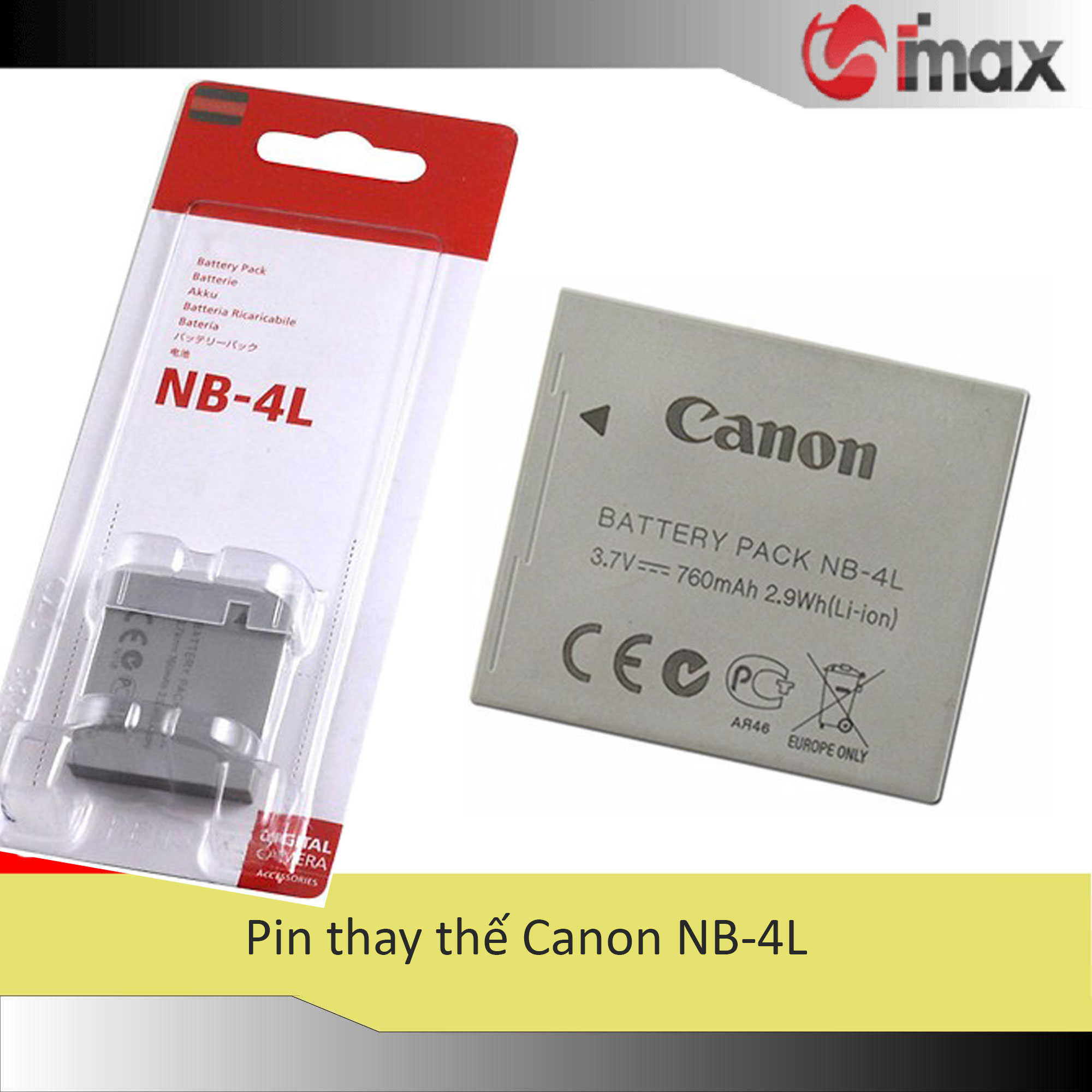 Pin thay thế pin máy ảnh NB-4L - Hàng nhập khẩu