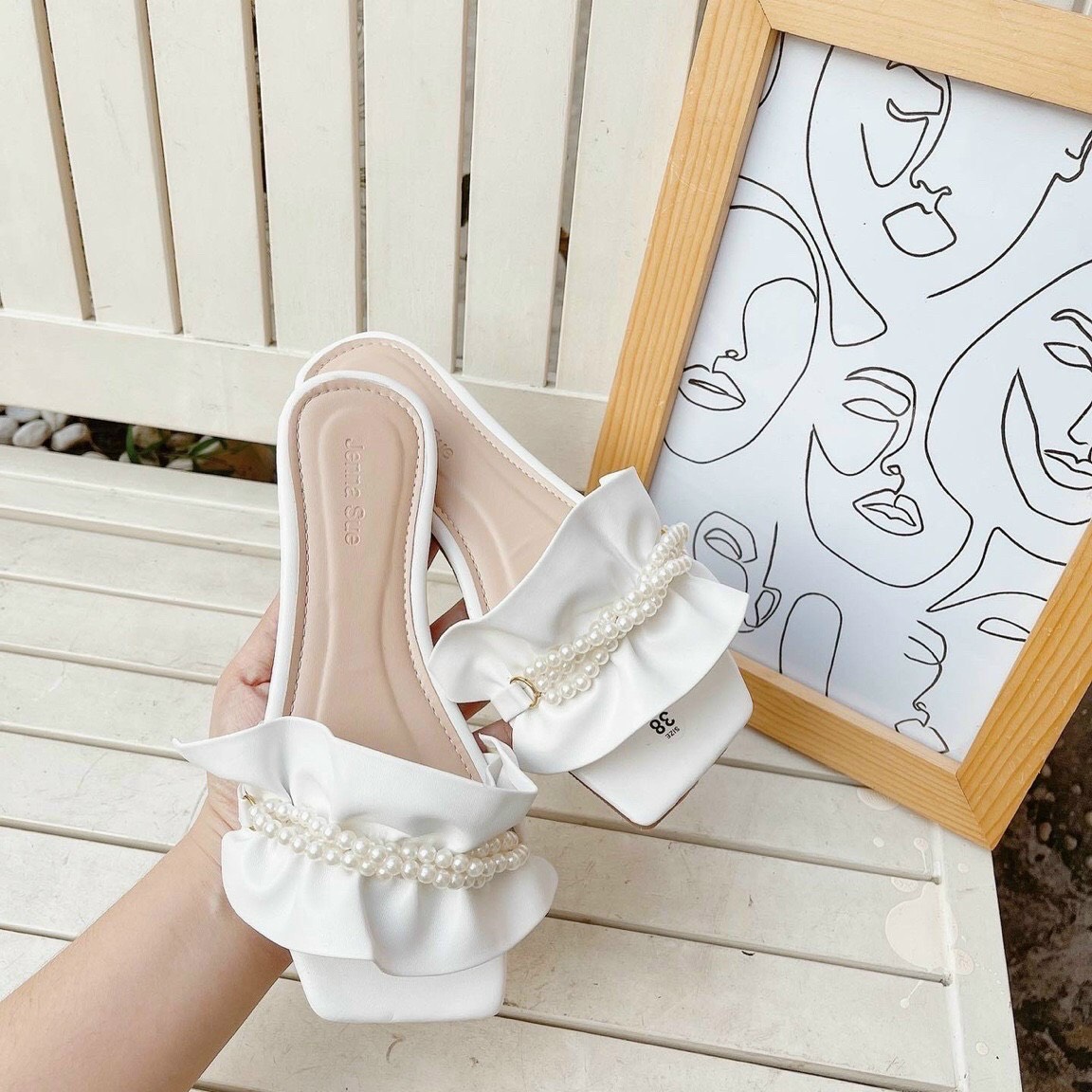 SALE GIÁ GỐC I DÉP LÊ QUAI NHÚM PHỐI NGỌC XOẮN KIỂU DÁNG DỄ ĐI DỄ PHỐI ĐỒ CHO CHỊ EM - MÃ 678