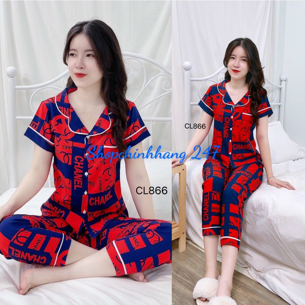 Bộ pizama cộc tay quần dài cao cấp cực xinh
