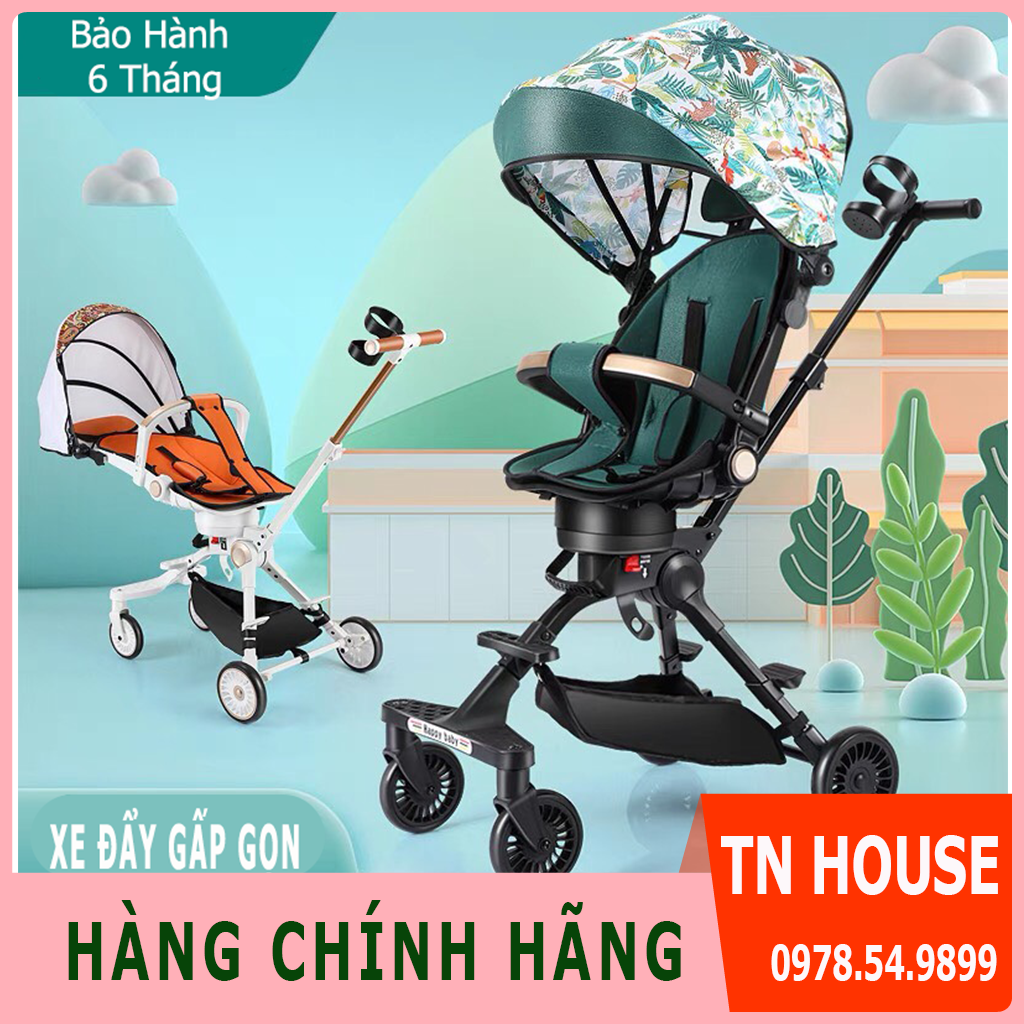 Xe đẩy em bé cao cấp gấp gọn, xe đẩy trẻ em 2 chiều 3 tư thế cao cấp