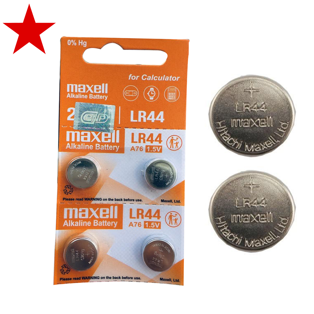 Combo 4 viên pin AG13, LR44 Maxell Alkaline 1.5V