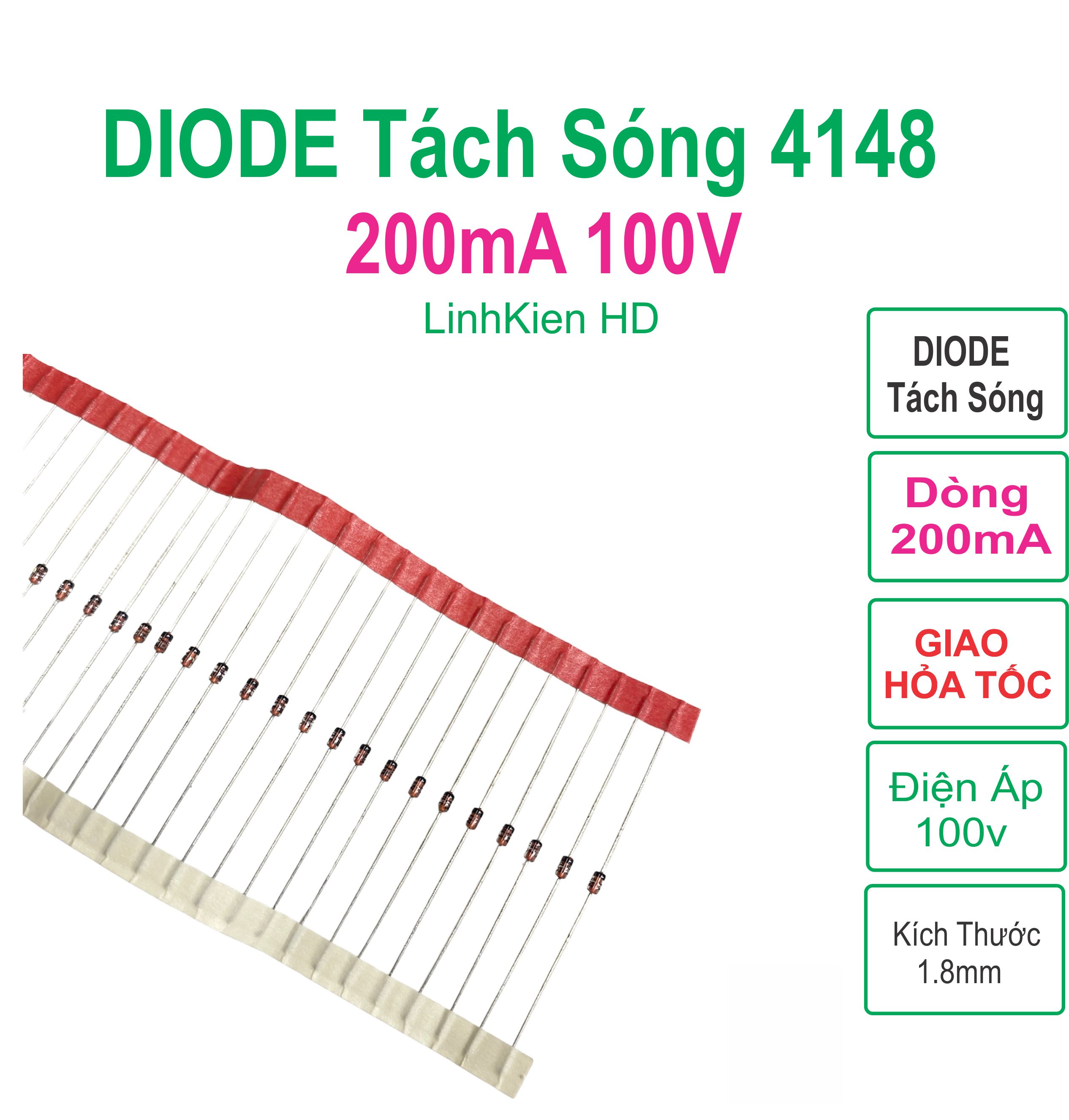 Sec 10 tách sóng diode 1n4148 do35 200ma 100v - linhkien hd