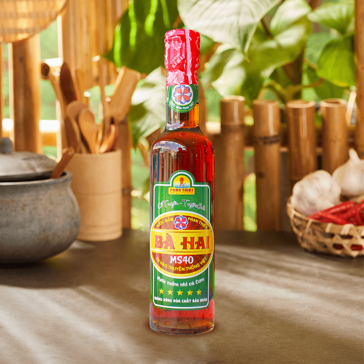 Mắm Nhĩ Cá Cơm Bà Hai MS40 ( 6 chai X 330ml )