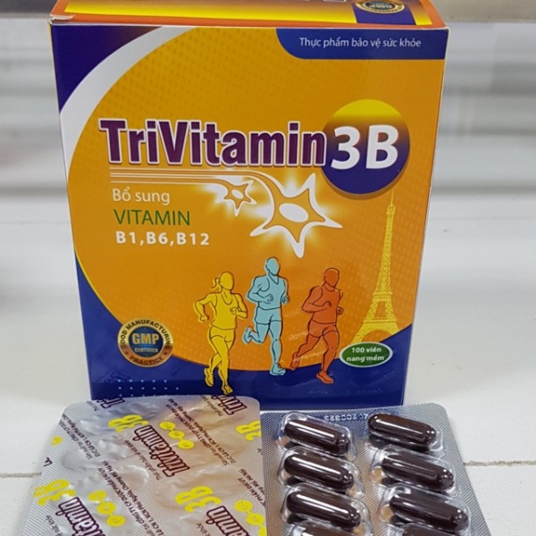 Viên uống bổ sung vitamin 3B- Trivitamin 3B Giúp bồi bổ sức khỏe, hỗ trợ  bổ thần kinh, giảm đau xương khớp hộp 100v cao cấp