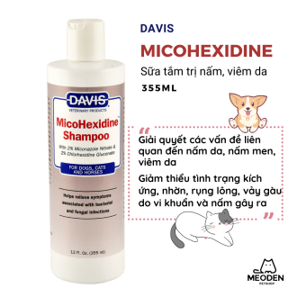 Sữa tắm nấm cho chó mèo Davis Micohexidine 335ml thumbnail