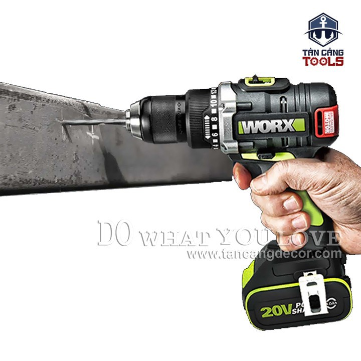 [Trả góp 0%] Máy Khoan Vặn Vít Dùng Pin 20V Worx WU185.1