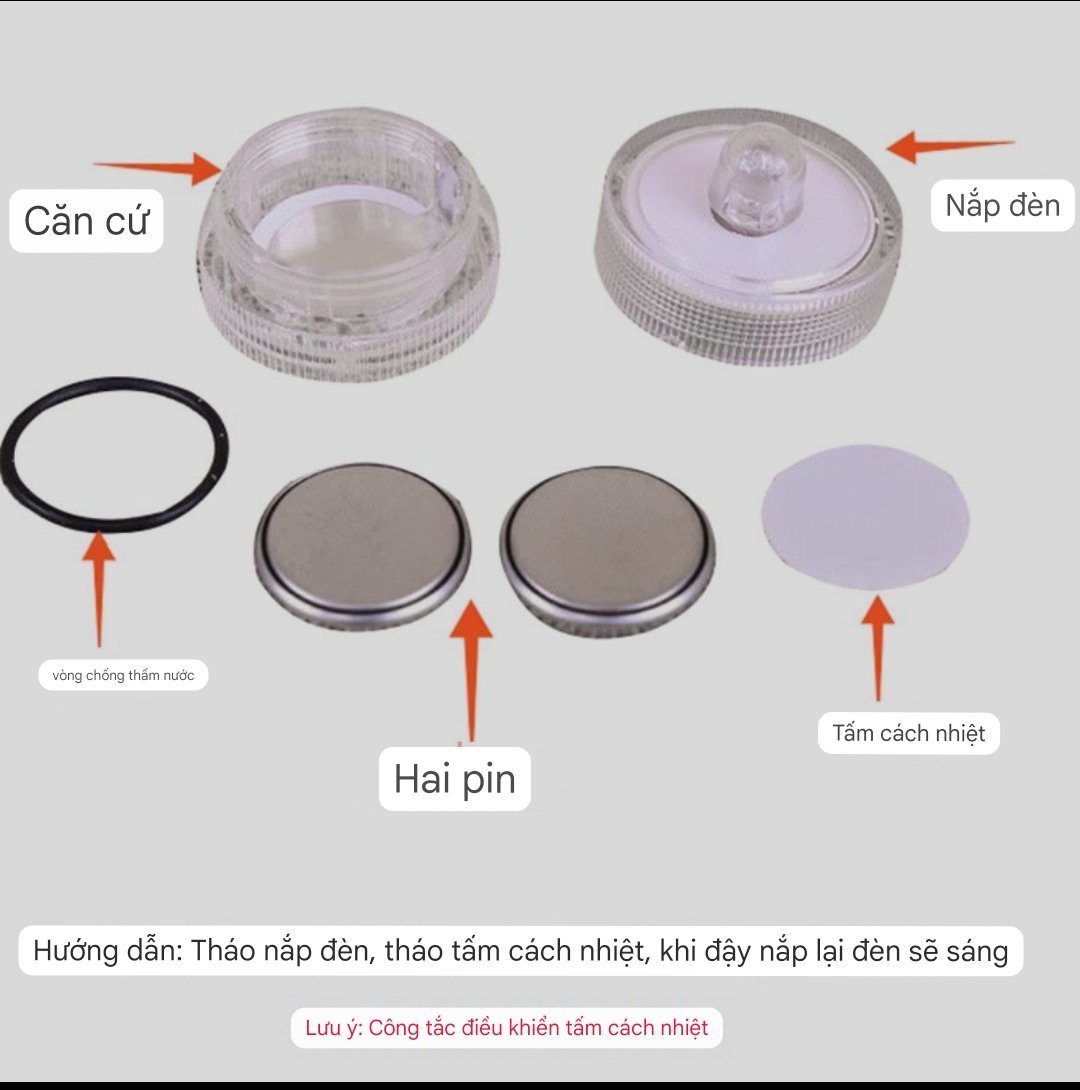 Đèn Led mini dùng Pin - đèn trang trí hồ cá tiểu cảnh