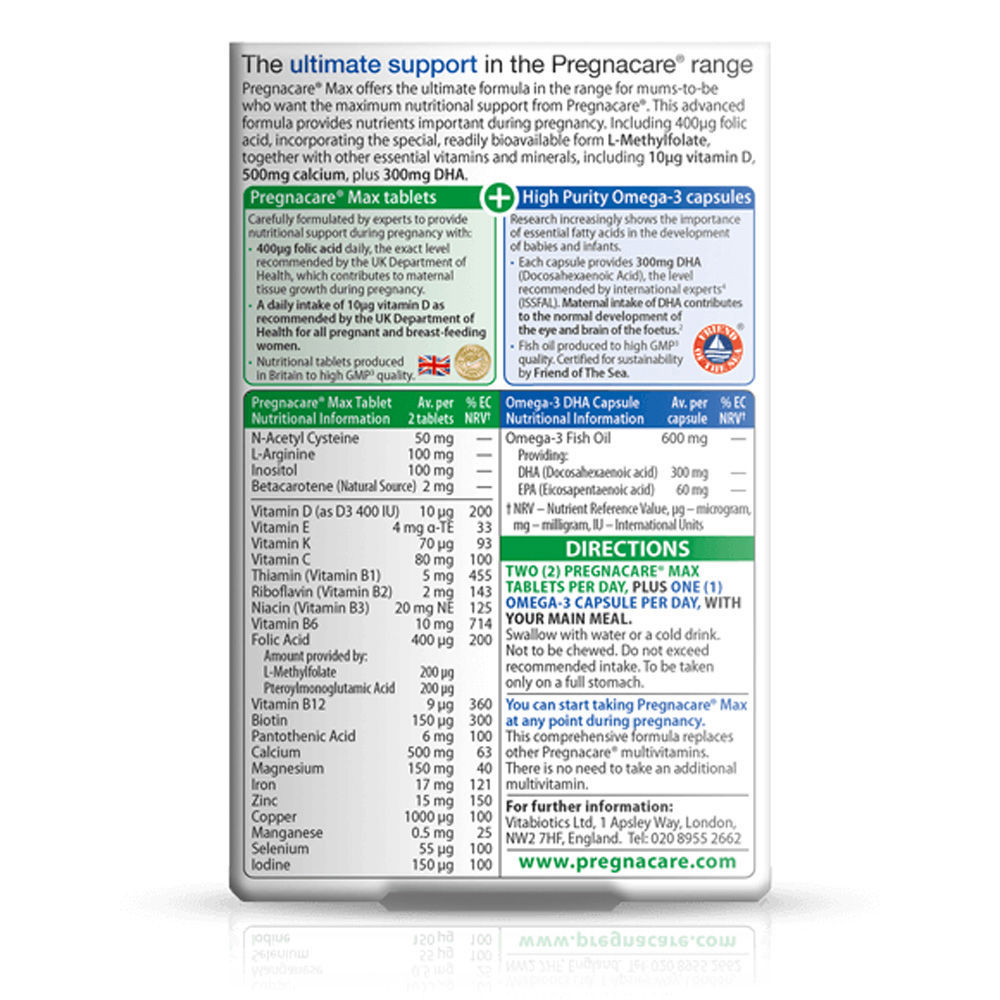 Vitamin bầu Pregnacare max 84 viên