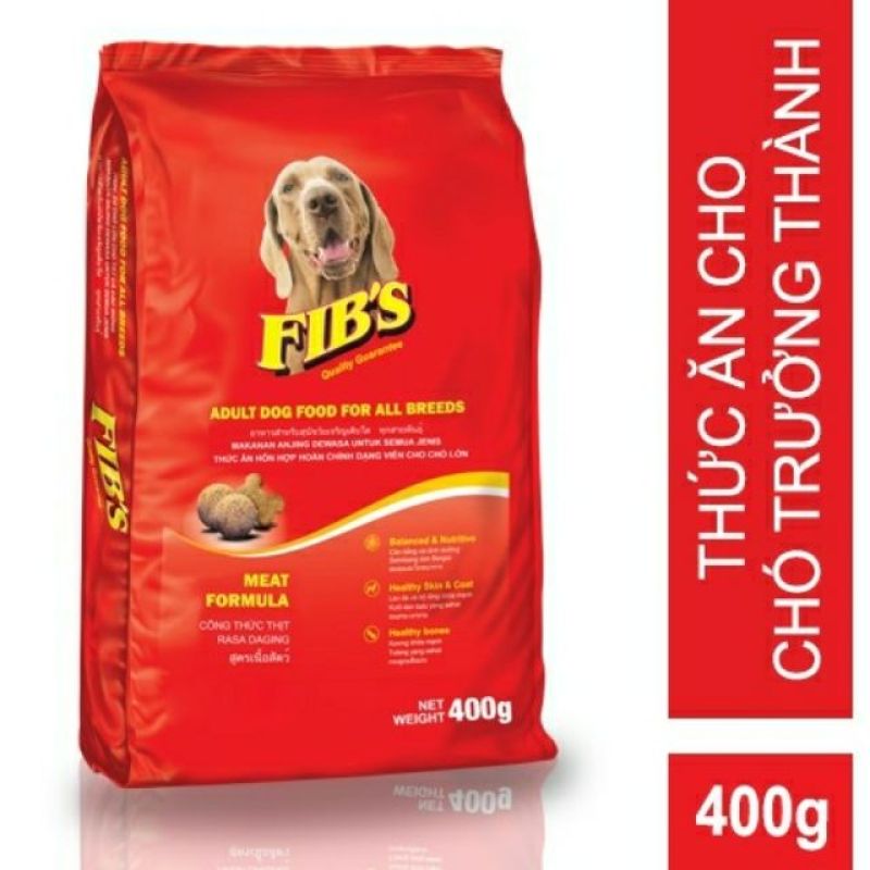 HN- Fibs 400g Thức ăn cho chó lớn vị thịt bò - Thức ăn cho mọi loại chó trươ-ng tha-nh