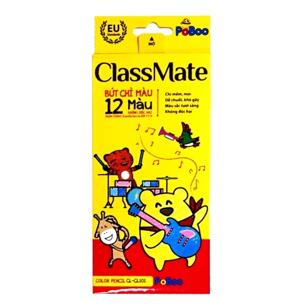 Chì 12 màu ClassMate chất lượng cao - PoBoo