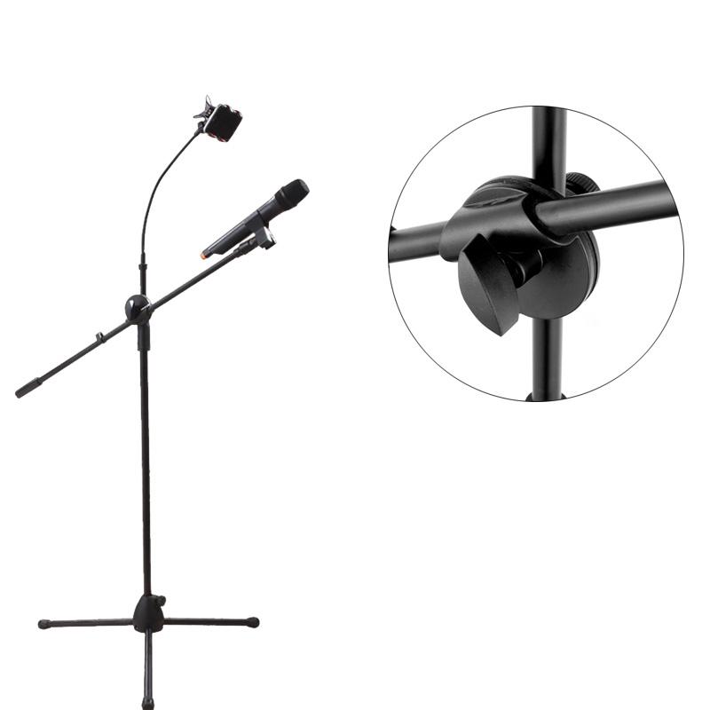 Chân đế micro với kẹp điện thoại Boom Mic Stand