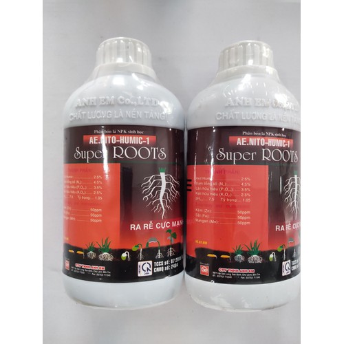 Phân bón lá NPK sinh học Super Roots - 500ml