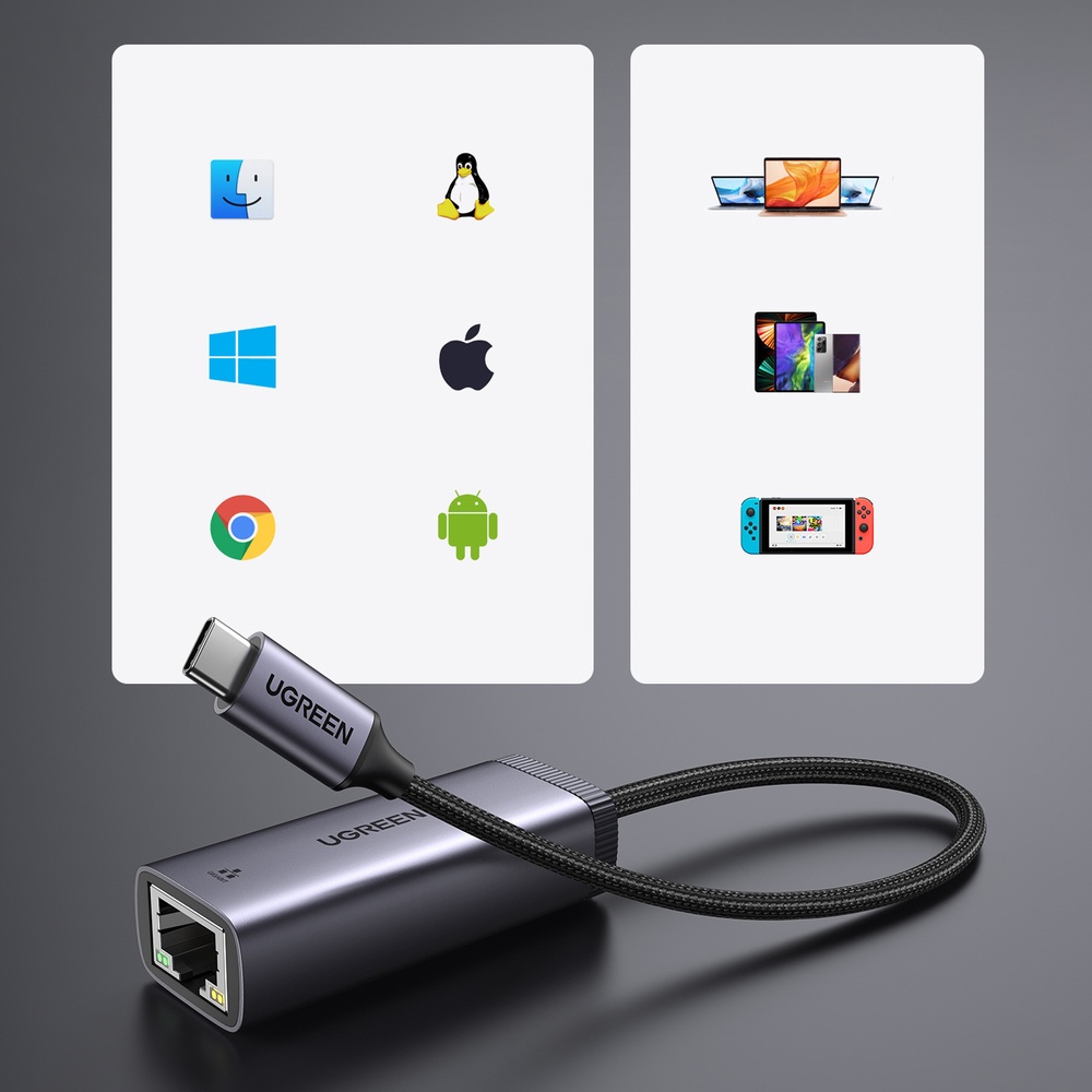 Cáp chuyển USB Type-C sang Lan 10/100/1000Mbps Ugreen 40322