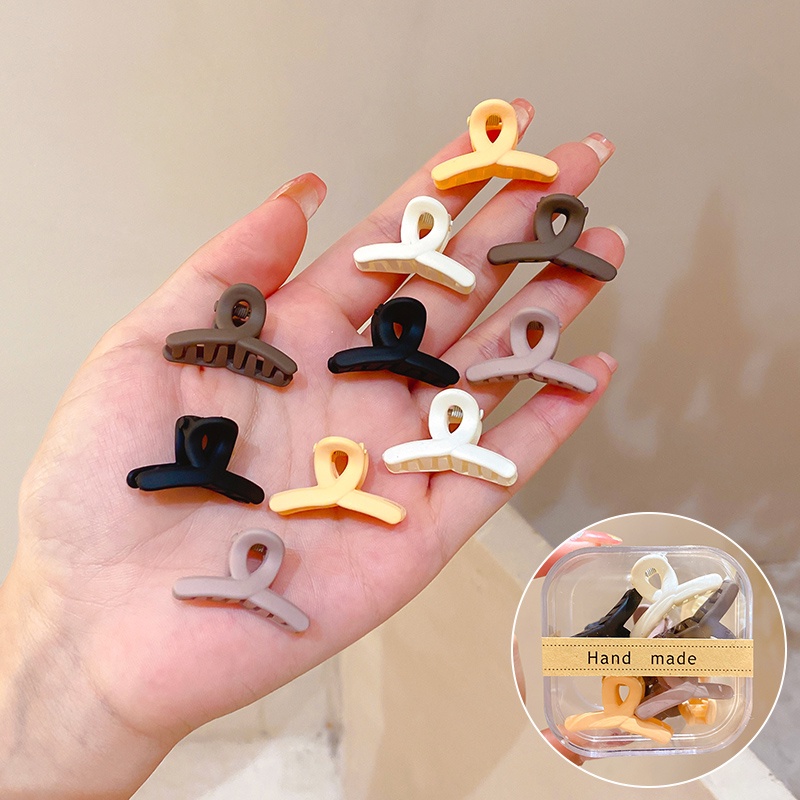 Kẹp Tóc Cà Phê Mini Màu Cà Phê Phong Cách Hàn Quốc Mới Cho Nữ