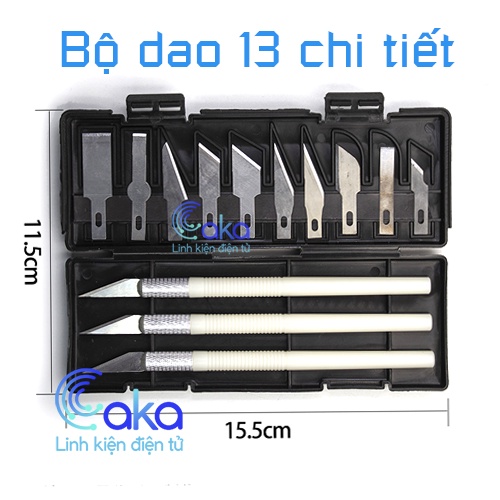 Bộ dao cắt tỉa gồm 13 chi tiết để cắt giấy, dao khắc tiện ích làm mô hình thủ công mỹ nghệ