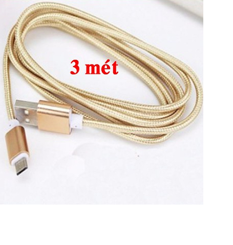 Cáp sạc cổng micro dây dù 3m
